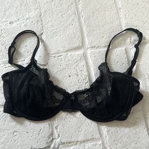 Betsey Johnson black lace bra